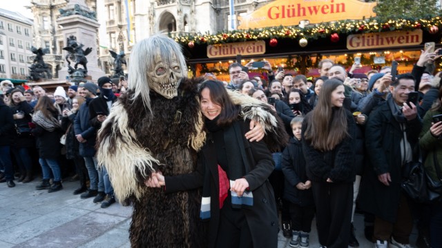 Krampuslauf in Munich: ... but there are still lovely people inside.