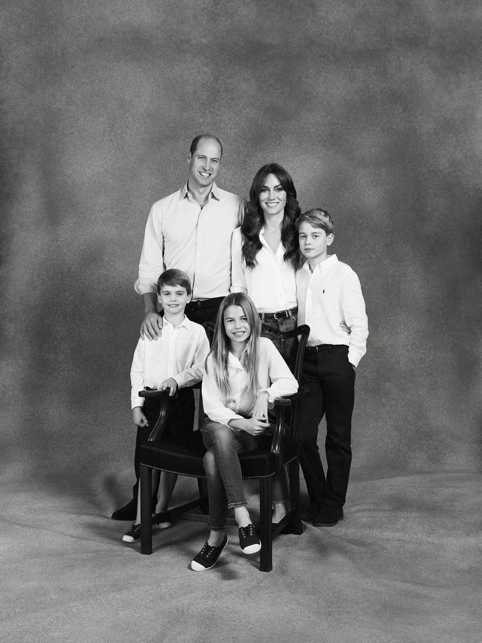 The royal family in all sobriety for the end of 2023. 