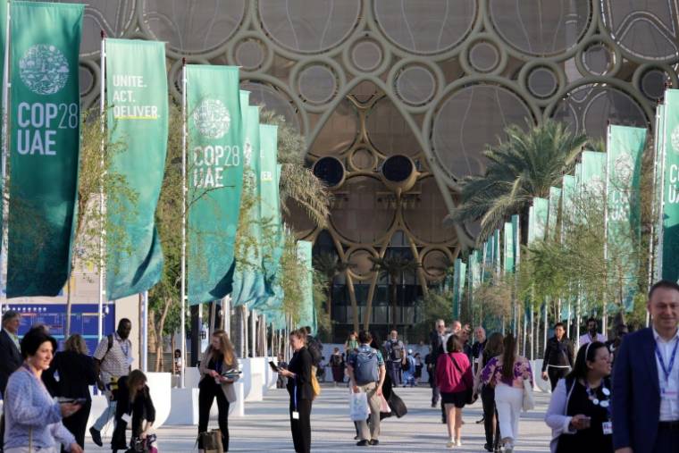 The conference center where COP28 is being held in Dubai, December 10, 2023 (AFP / Giuseppe CACACE)