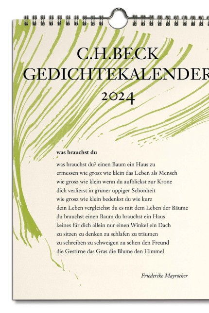 Kompass: Friederike Mayröckers Gedicht "was brauchst du" ziert den Titel des Gedichtekalenders 2024.