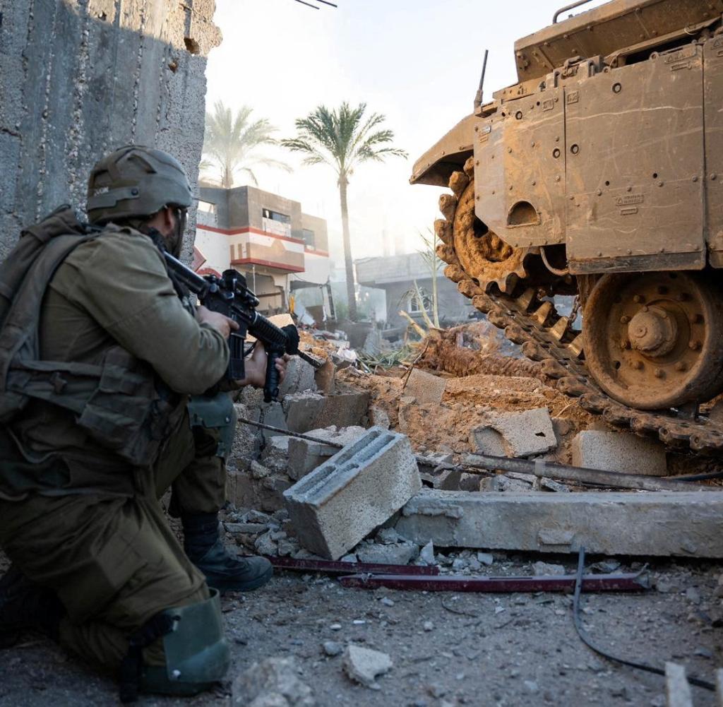 Israelischer Soldat beim Einsatz in Gaza