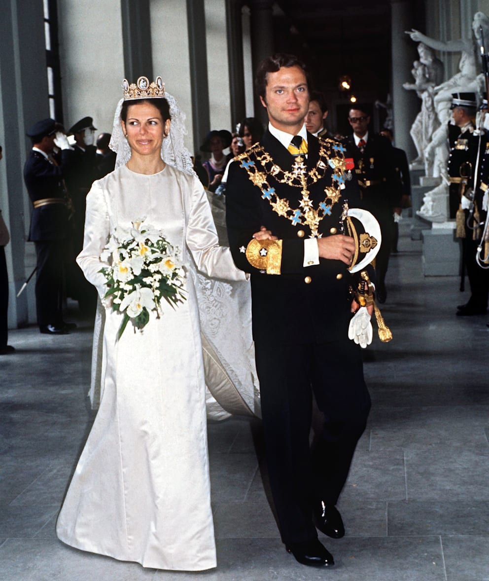 In 1976, Queen Silvia, as Silvia Sommerlath, married the then newly crowned Carl Gustaf of Sweden