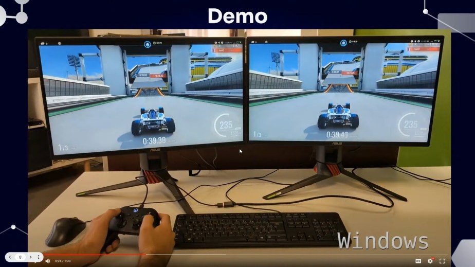 The demo with a PC