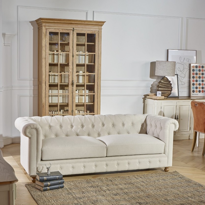 Chesterfield sofa, Linen 