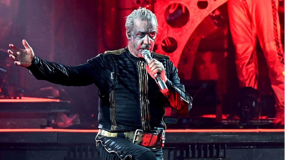 Rammstein: Till Lindemann during a performance