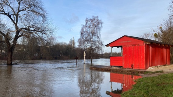 Hochwasser an der Ihme in Hannover. © NDR Foto: Josy Wübben
