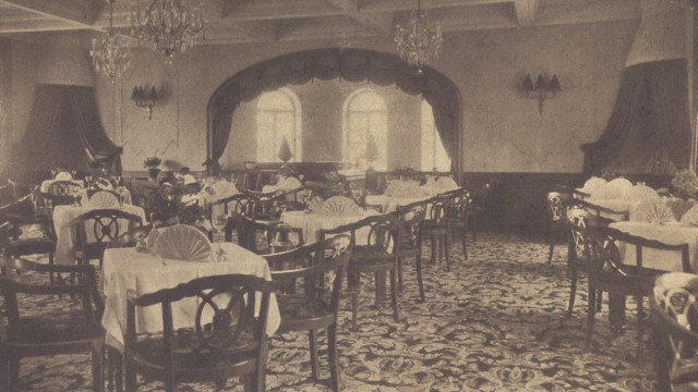 Nazi era in the Oberland: The casino and ballroom of the Parkhotel in Bad Tölz.  The sophisticated house was tailored to the needs of Jewish guests.