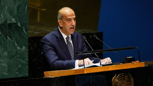 Middle East: Egypt introduces the resolution for a ceasefire at the UN General Assembly: Cairo's permanent UN representative Osama Abdelkhalek.