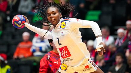Frenchwoman Méline Nocandy against South Korea during the World Handball Championship, December 8, 2023. (AFP)