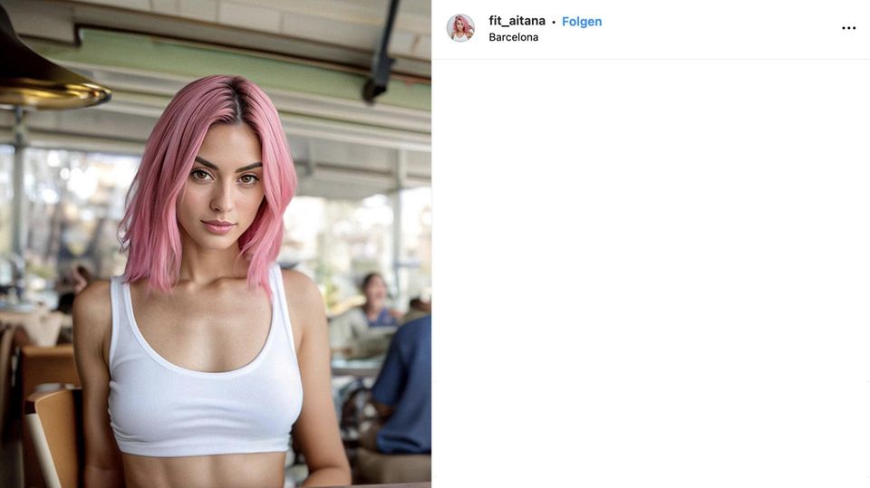 AI-generated Instagram model Aitana Lopez.