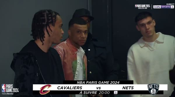 PSG players in Berçy for the NBA match between the Nets and the Cavaliers 