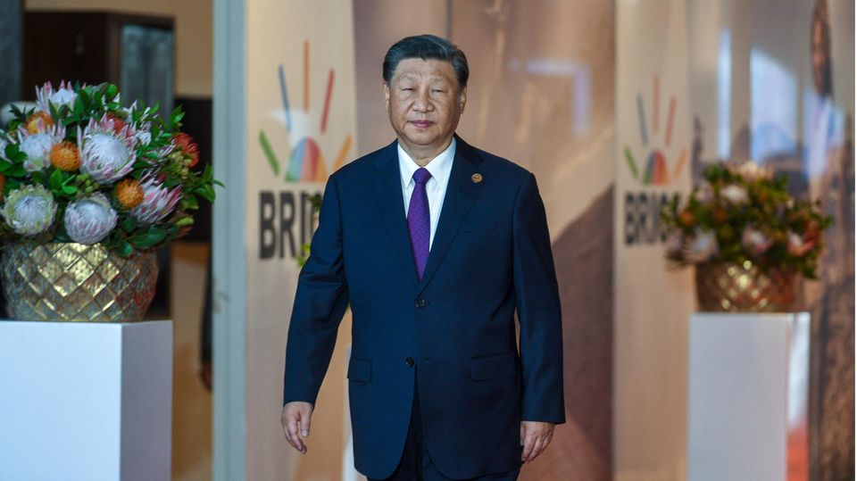 Chinese President Xi Jinping at the Brics summit in Pretoria, South Africa, in August 2023
