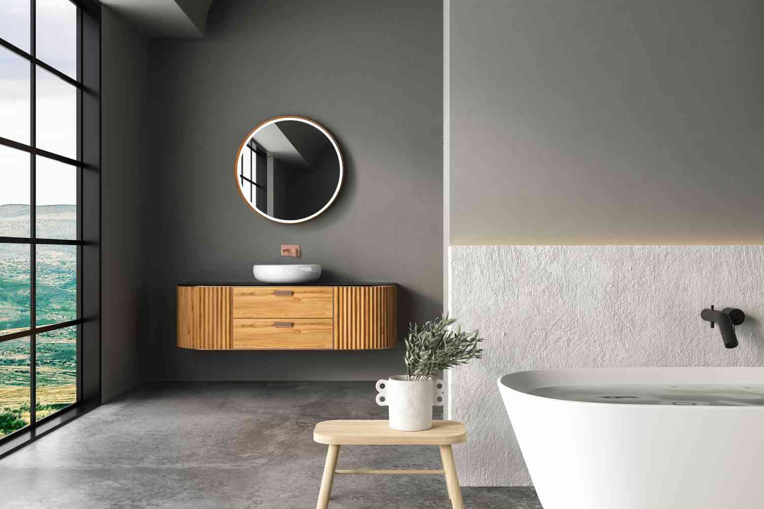 interior modern design furniture furniture wall living room bathroom decorative material light