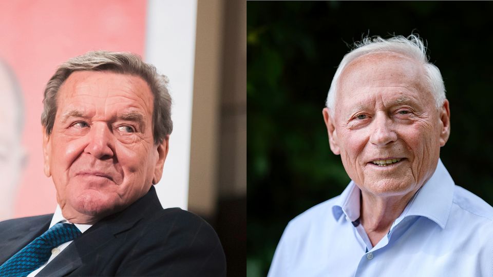 Oskar Lafontaine and Gerhard Schröder