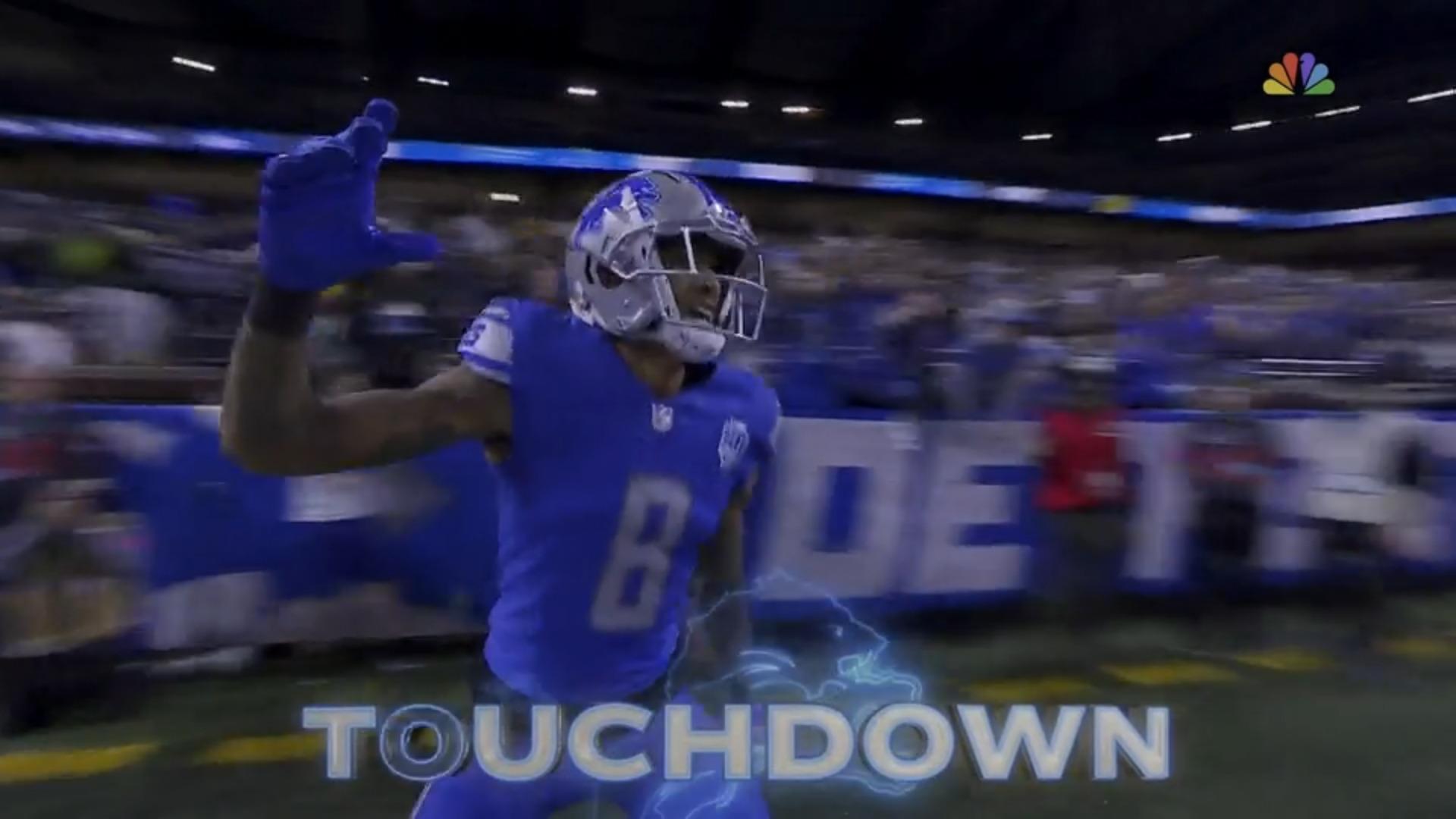 Detroit Lions with the can opener in the yawn game Finally a touchdown!
