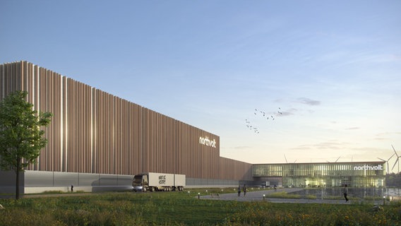Northvolt visualization of the factory in Heide.  © Northvolt 