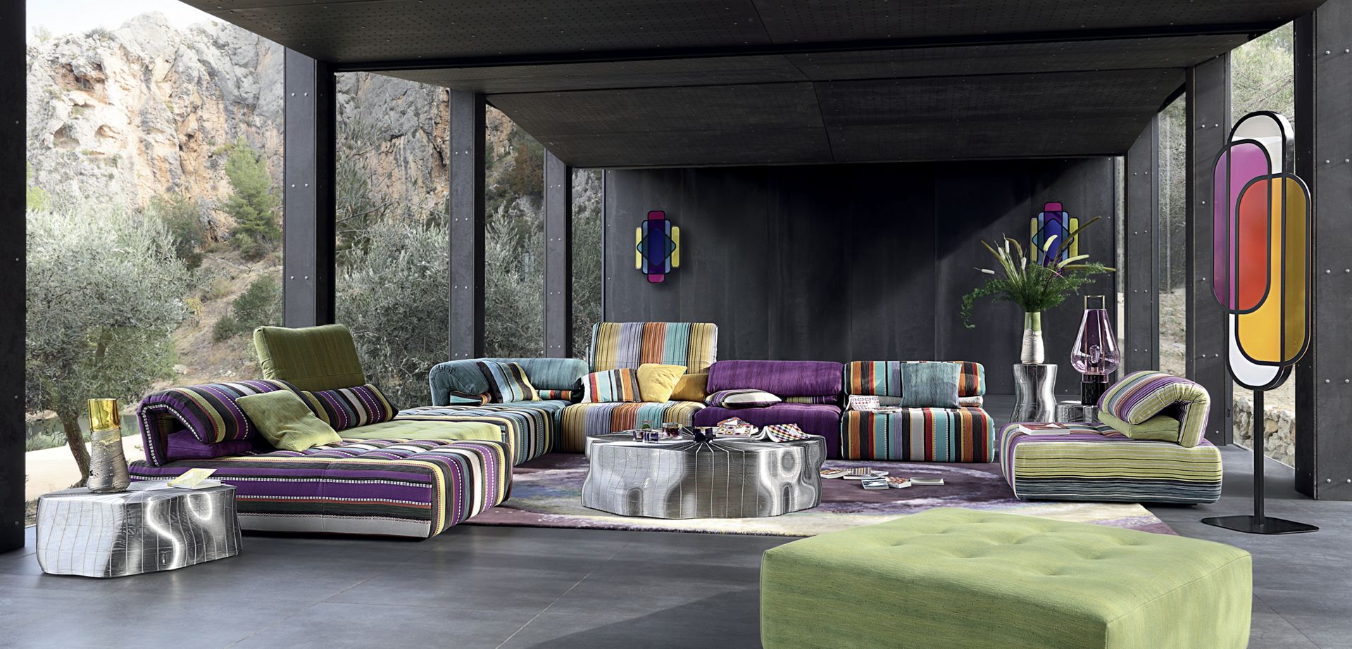 A Colorful Panoramic Sofa 