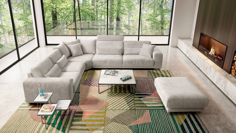 Panoramic Sofa And Carpet