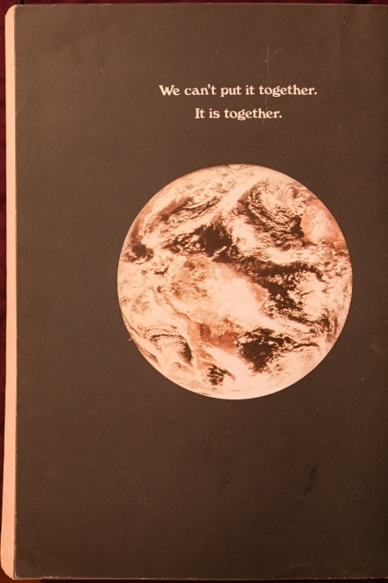 Favorites of the week: Earth from space: cover of "Whole Earth Catalogue" from 1972.