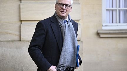 The Minister of the Economy Bruno Le Maire, January 18, 2024 in Matignon, Paris.  (JULIEN DE ROSA / AFP)