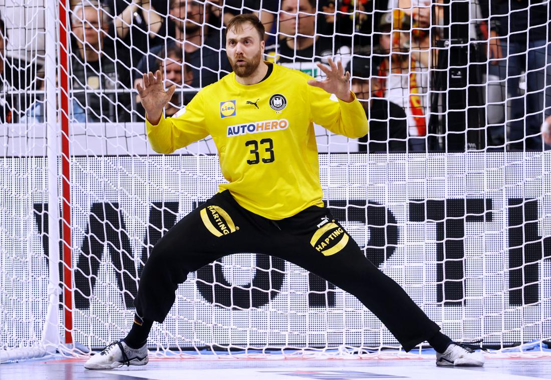 Rückhalt im DHB-Team: Andreas Wolff bei der Handball-EM 2024 in Deutschland.