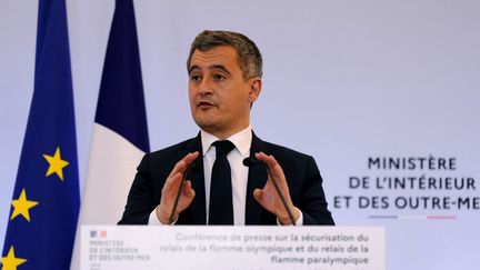 Interior Minister Gérald Darmanin on January 22, 2024 in Paris.  (DIMITAR DILKOFF / AFP)
