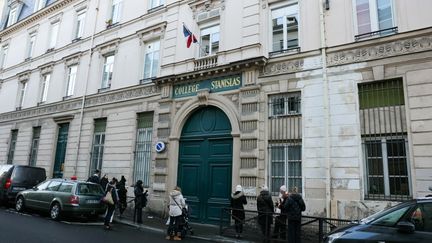 The facade of Stanislas College, January 18, 2024, in Paris.  (THOMAS SAMSON / AFP)
