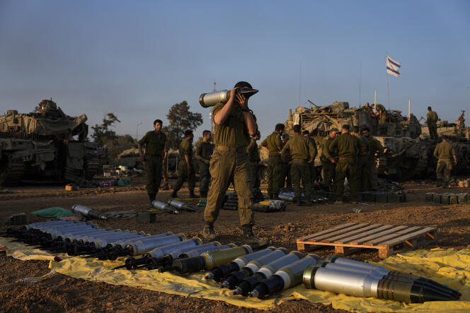 Israeli soldiers in the south of the country, near the border with Gaza, December 31, 2023.