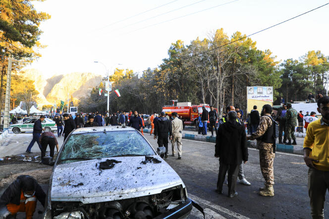 A double explosion caused the death of 84 people in Kerman, Iran, on January 3, 2024. The Islamic State organization claimed responsibility for the attack the next day.