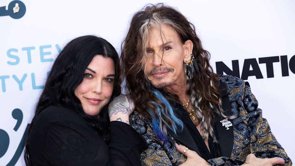 Steven Tyler with his wife Mia