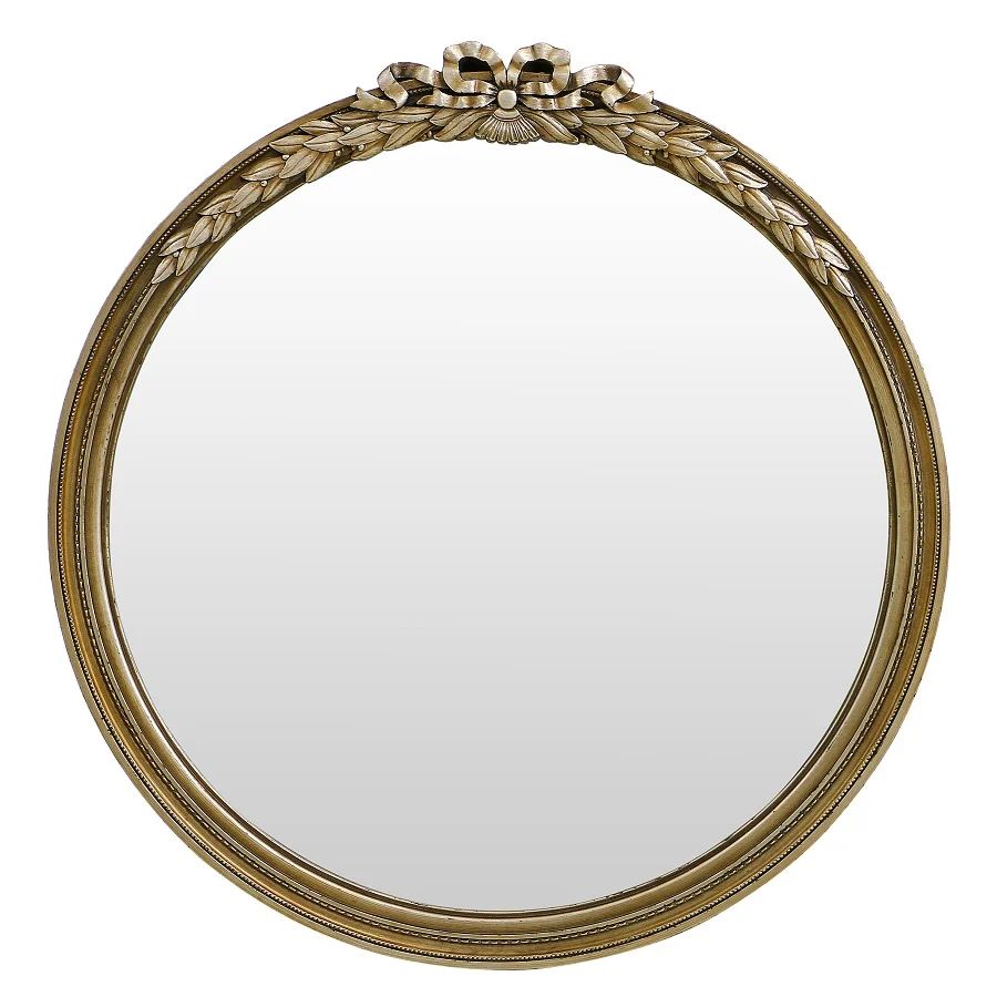 Louis Xv Round Mirror Aged Gold 