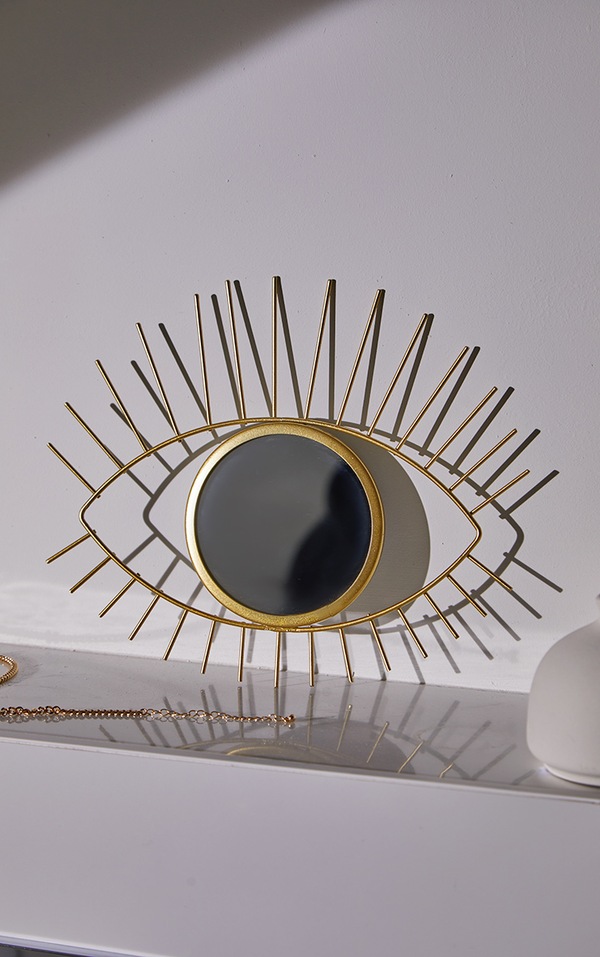 Tribal Eye Gold Mirror 
