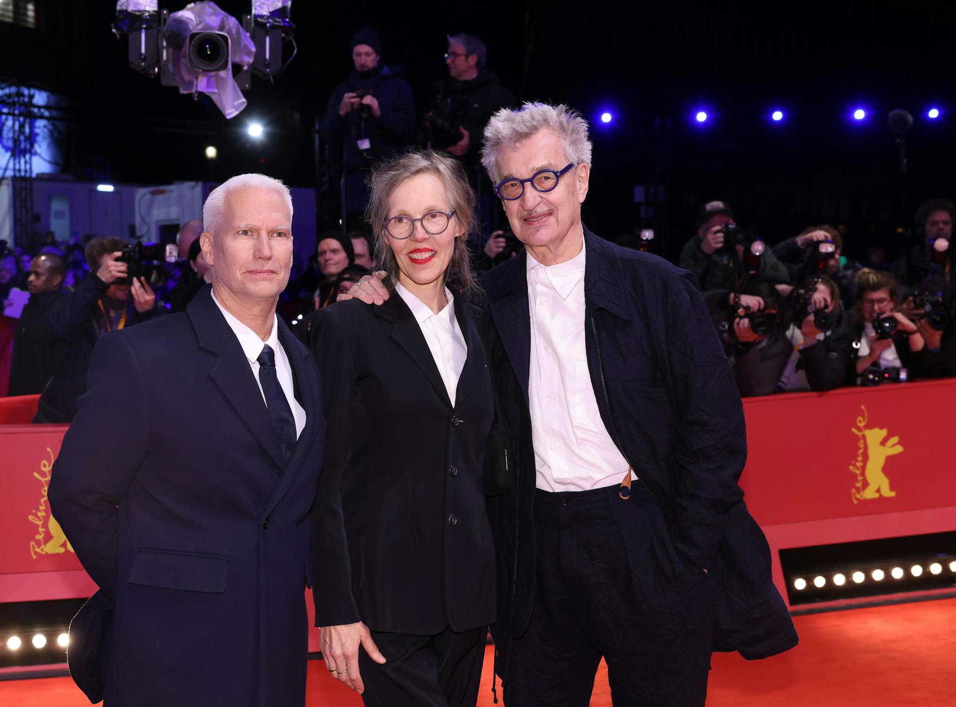 Klaus Biesenbach (left), director of the Neue Nationalgalerie, Donata Wenders, photographer, and director Wim Wenders