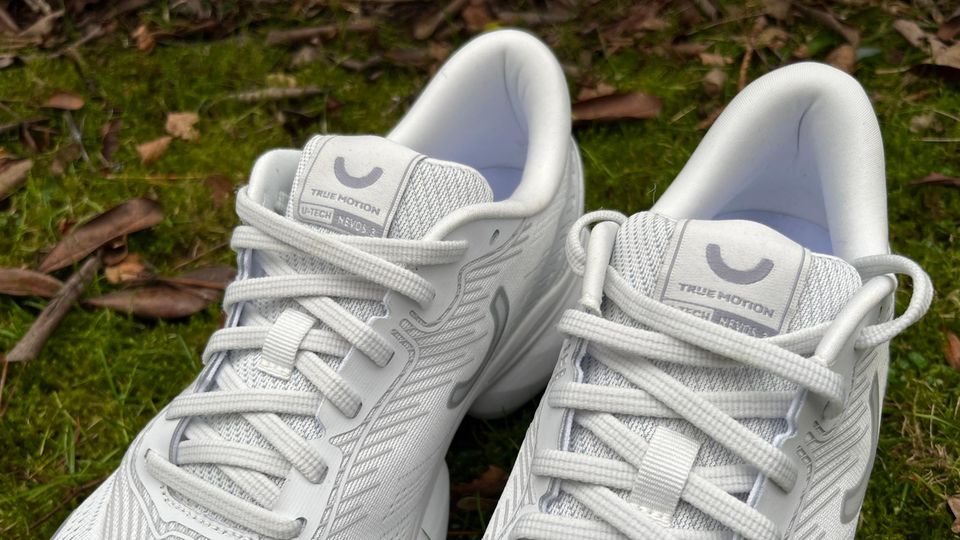 Running shoes: The U-Tech Nevos in white