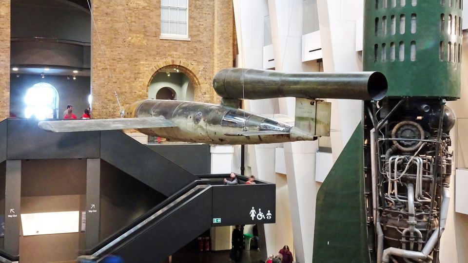 An example of a V1 in the Imperial War Museum in London.