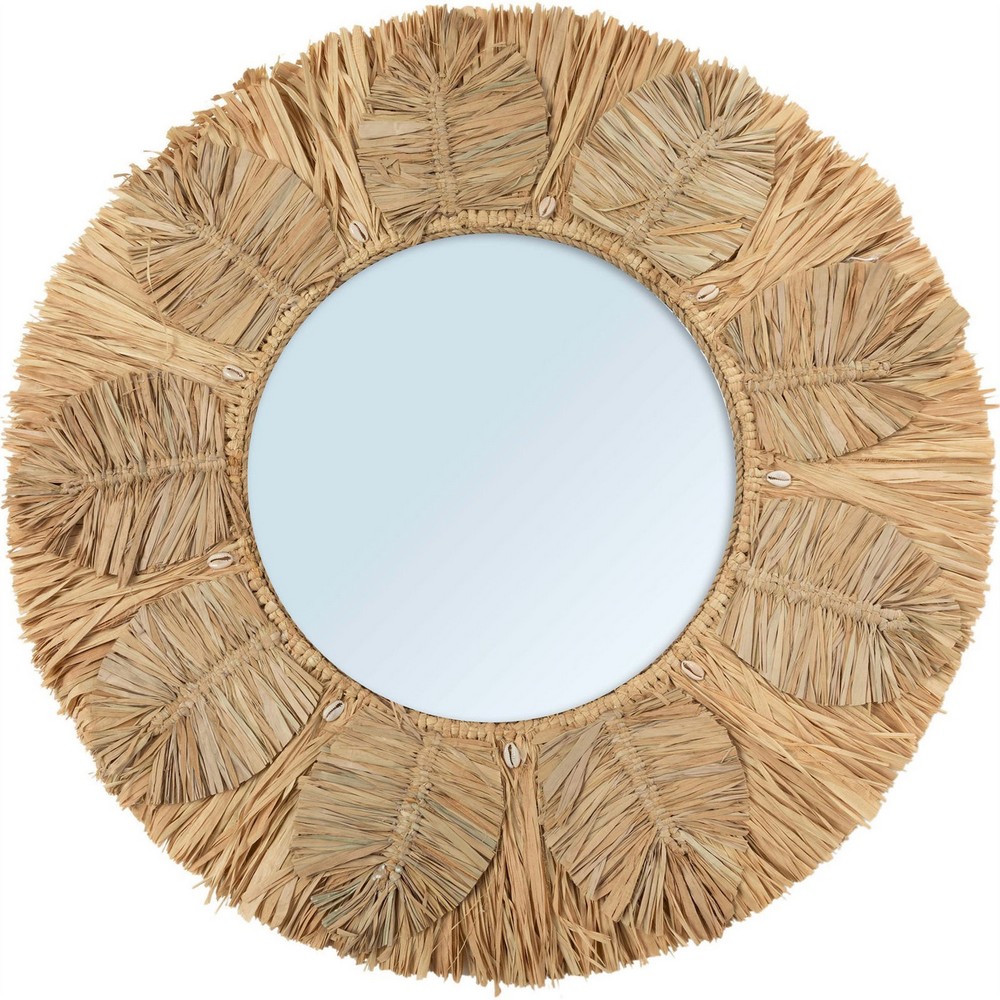 Natural Palm Mirror 