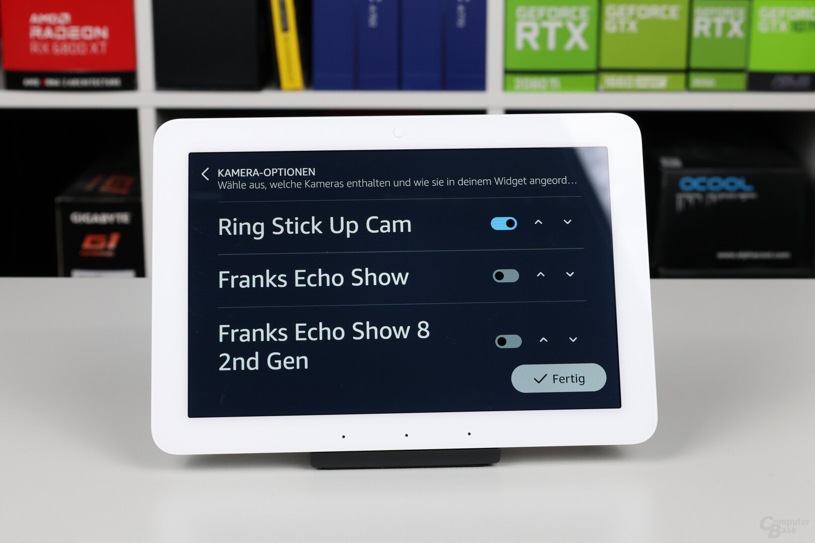 Echo Hub - Anpassung des Kamera-Widgets