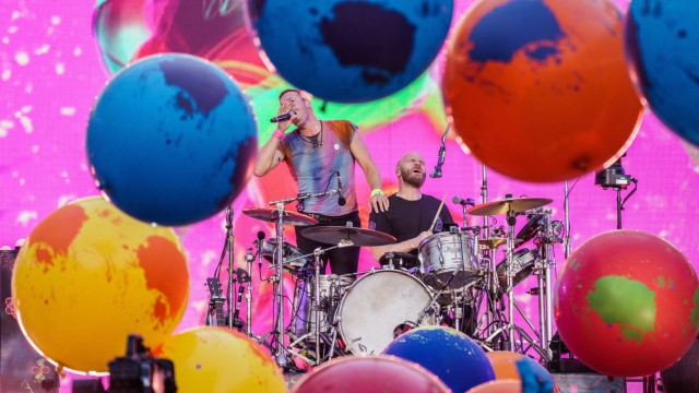 Groß-Konzerte in München: Sie treiben es immer bunt auf ihren großen Konzerten: "Coldplay", hier bei der "Music Of The Spheres World Tour".