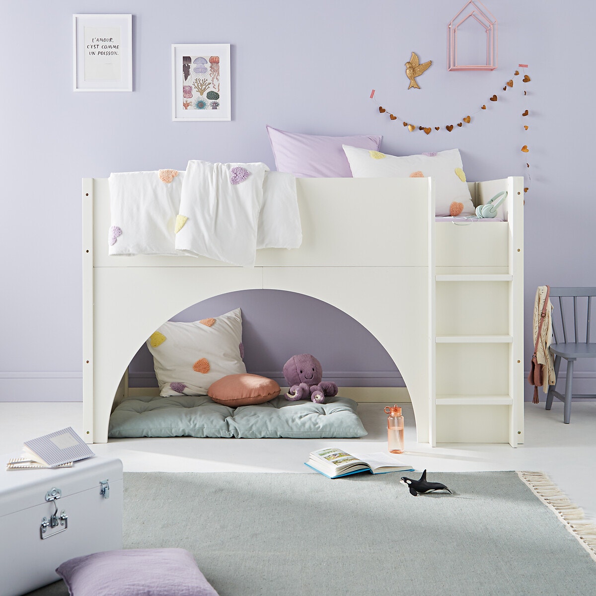 A Comfortable Cabin Bed In The Children's Bedroom 