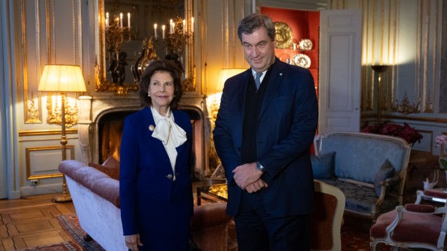 Sweden: The visit to Queen Silvia of Sweden in Stockholm Palace was the royal highlight of the trip.
