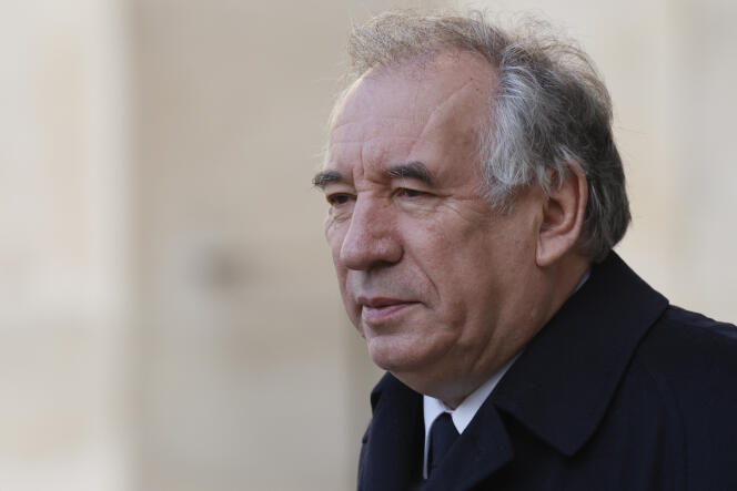 François Bayrou, during the tribute ceremony to Jacques Delors, in Paris, January 5, 2024.