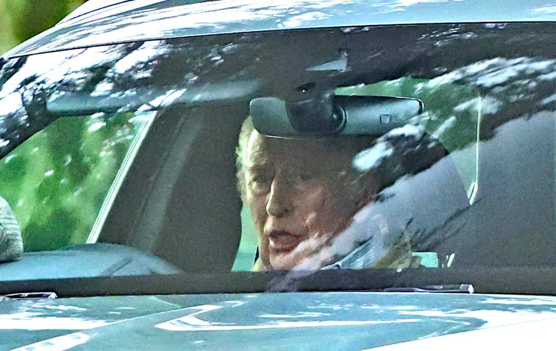 King Charles III in the car shortly after announcing his cancer diagnosis