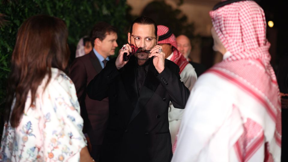 Johnny Depp at a film festival in Saudi Arabia