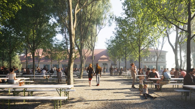 New hosts of the "Menterschwaige": That could be it "Menterschwaige" look like in the future.  A significant expansion for the Weiß family: the beer garden alone will have more than 1,600 seats.