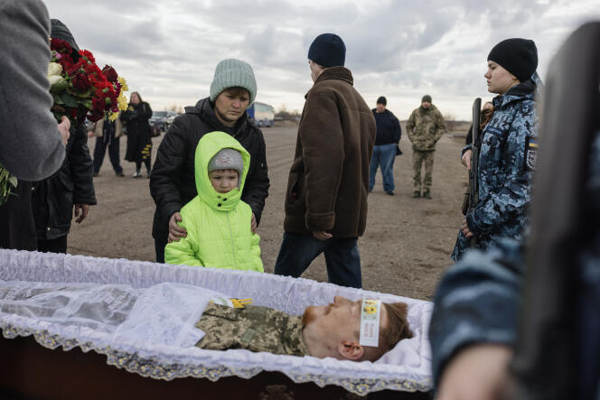 Burial in Donetsk region, Odessa, Ukraine, February 4, 2024. 