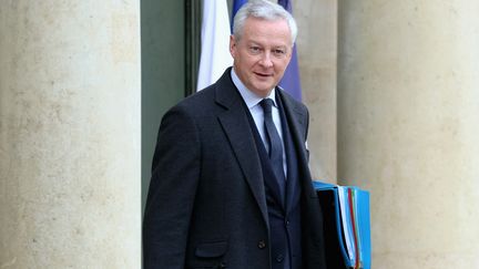 The Minister of the Economy Bruno Le Maire at the Elysée (Paris), February 14, 2024. (ALAIN JOCARD / AFP)