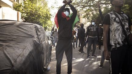 Opponents of Macky Sall demonstrate in Dakar, February 5, 2024. (JOHN WESSELS / AFP)