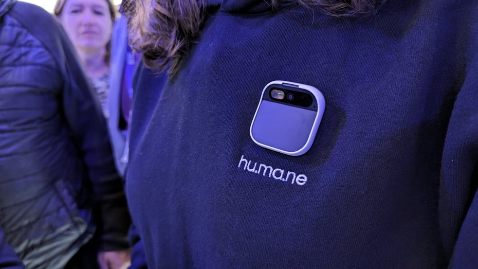 Humanes AI Pin was seen outside the US for the first time at MWC 2024.  (Photo: t3n)