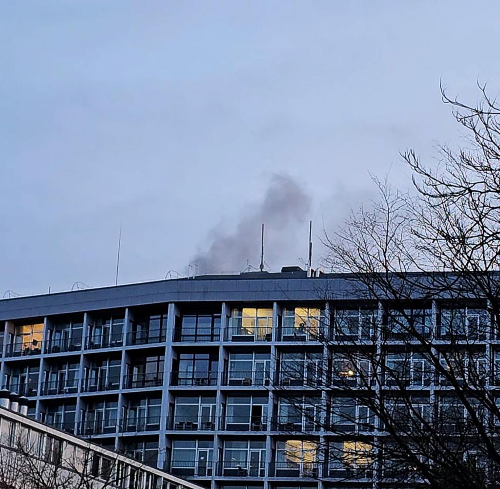 Smoke over the Aachen clinic