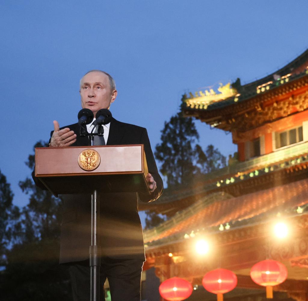 Vladimir Putin on his visit to China in October 2023
